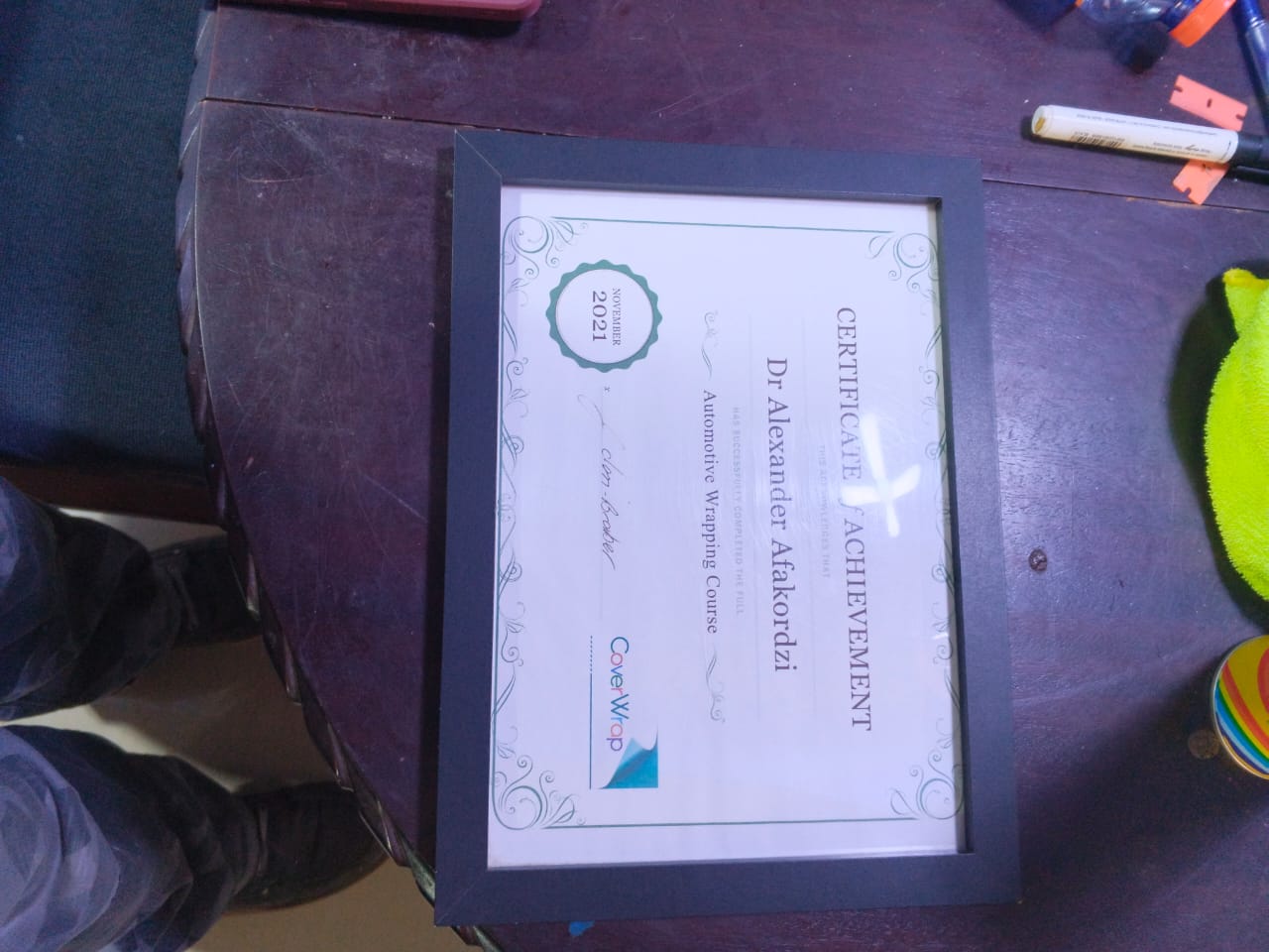 Autoshine Specialist Valeting Certificate